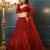 Red Color Thread Embroidery,Dori Work With Sequins Work Faux Georgette Lehenga Choli