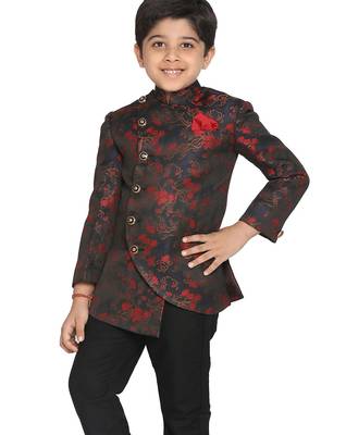boy's maroon jodhpuri 1
