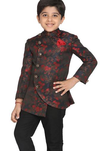 boy's maroon jodhpuri