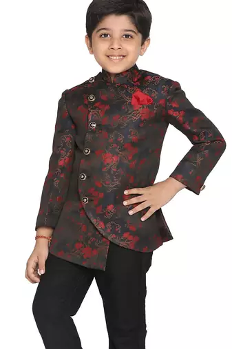 boy's maroon jodhpuri