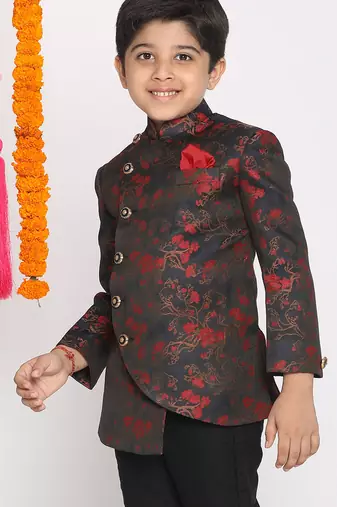 boy's maroon jodhpuri