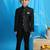 Jbn creation boy's black jodhpuri
