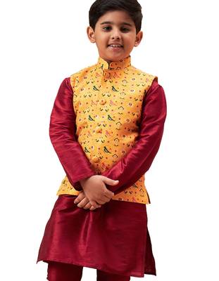 boy's yellow nehru jacket 1