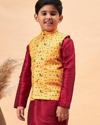 boy's yellow nehru jacket 3