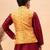 Jbn creation boy's yellow nehru jacket