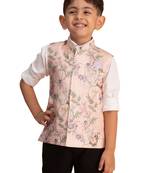 boy's pink nehru jacket