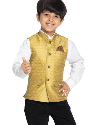 boy's yellow nehru jacket 1