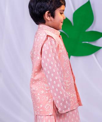 boy's peach nehru jacket 3