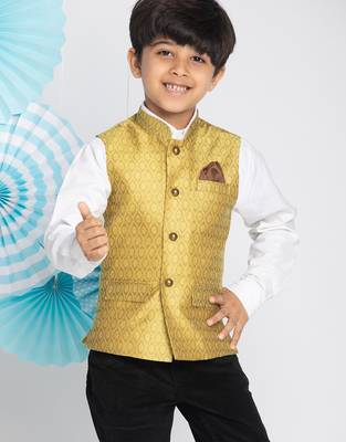 boy's yellow nehru jacket 2