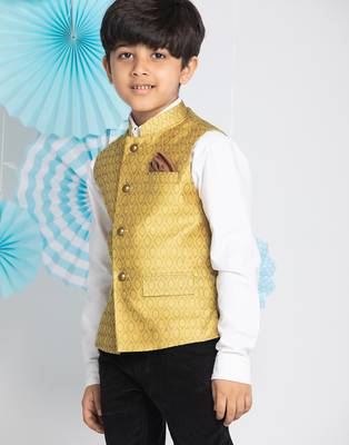 boy's yellow nehru jacket 3