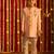 Jbn creation boy's pink and cream sherwani set