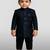 Jbn creation boy's navy blue and black indowestern set