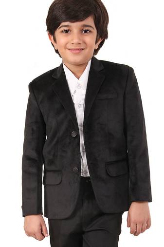 Jbn creation boy's navy blue blazer