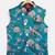 Jbn creation boy's multicolored-base-turquoise nehru jacket