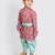 Jbn creation boy's multicolor-base-pink and mint kurta and dhoti set