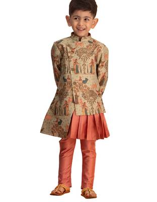 boy's green and pink ethnic combo set 1