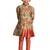 Jbn creation boy's green and pink ethnic combo set