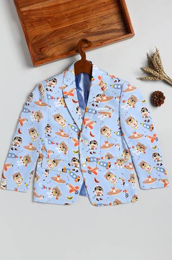 Jbn creation boy's aqua blazer
