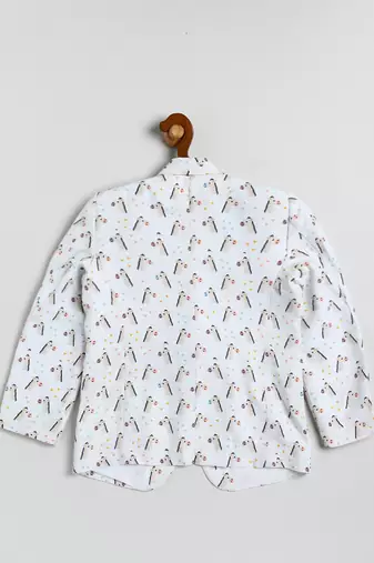 boy's white blazer
