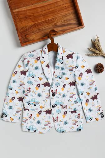Jbn creation boy's white blazer