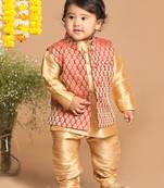 infant boys silk blend nehru jacket