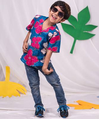 boys' blue ethnic shirt 5