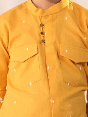 boys' mustard ethnic shirt 4