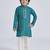 Jbn creation boys' green and cream kurta pyjama set