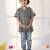 Jbn creation boys' bottle green ethnic shirt