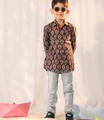 boys' coffee ethnic shirt