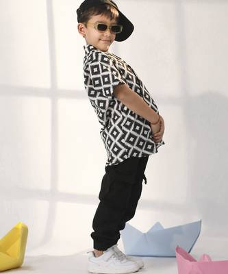 boys' black ethnic shirt 2