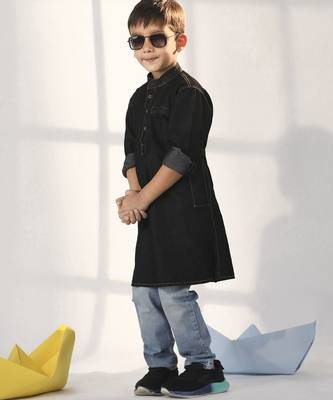 boys' black kurta 2