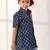 Jbn creation boys' navy blue ethnic shirt