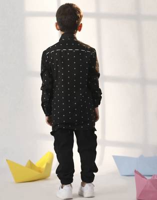 boys' black ethnic shirt 3