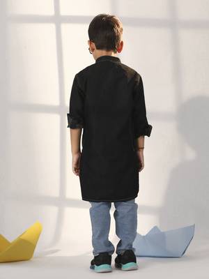 boys' black kurta 3