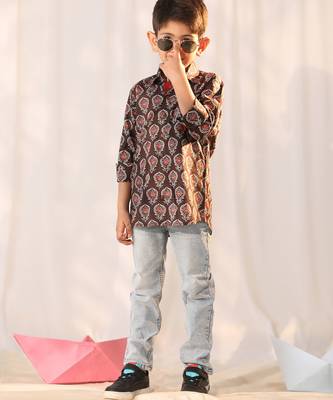 boys' coffee ethnic shirt 5