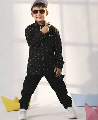 boys' black ethnic shirt 5