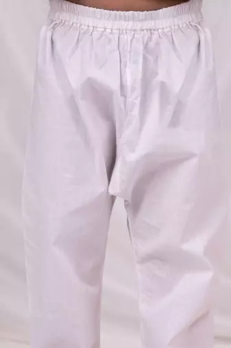 boys' blue and white kurta and pyjama set
