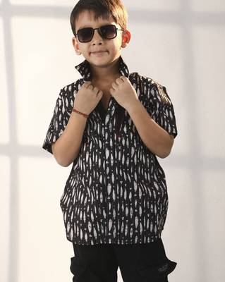 boys' black ethnic shirt 5