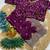 Wine Color Embroidered Sequins Chiffon Saree