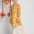 Jbn creation boys' multicolor-base-mustard and cream kurta pyjama set