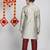 Jbn creation boys' beige,grey and maroon kurta pyjama set
