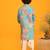 Jbn creation boys' multicolor base aqua kurta patiala set