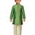Jbn creations boys green jacquard silk kurta with cream pyjama - classic festive set
