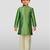 Jbn creations boys green jacquard silk kurta with cream pyjama - classic festive set