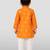Jbn boys orange ethnic print kurta with white pyjama - diwali special set