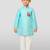 Jbn creations boys' aqua cotton printed kurta set with white pyjama - navratri special