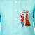 Jbn creations boys' aqua cotton printed kurta set with white pyjama - navratri special