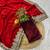Red Color Bridal Velvet Saree