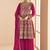 Pink georgette embroidered designer plazzo suit